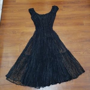 Vintage black lace dress
